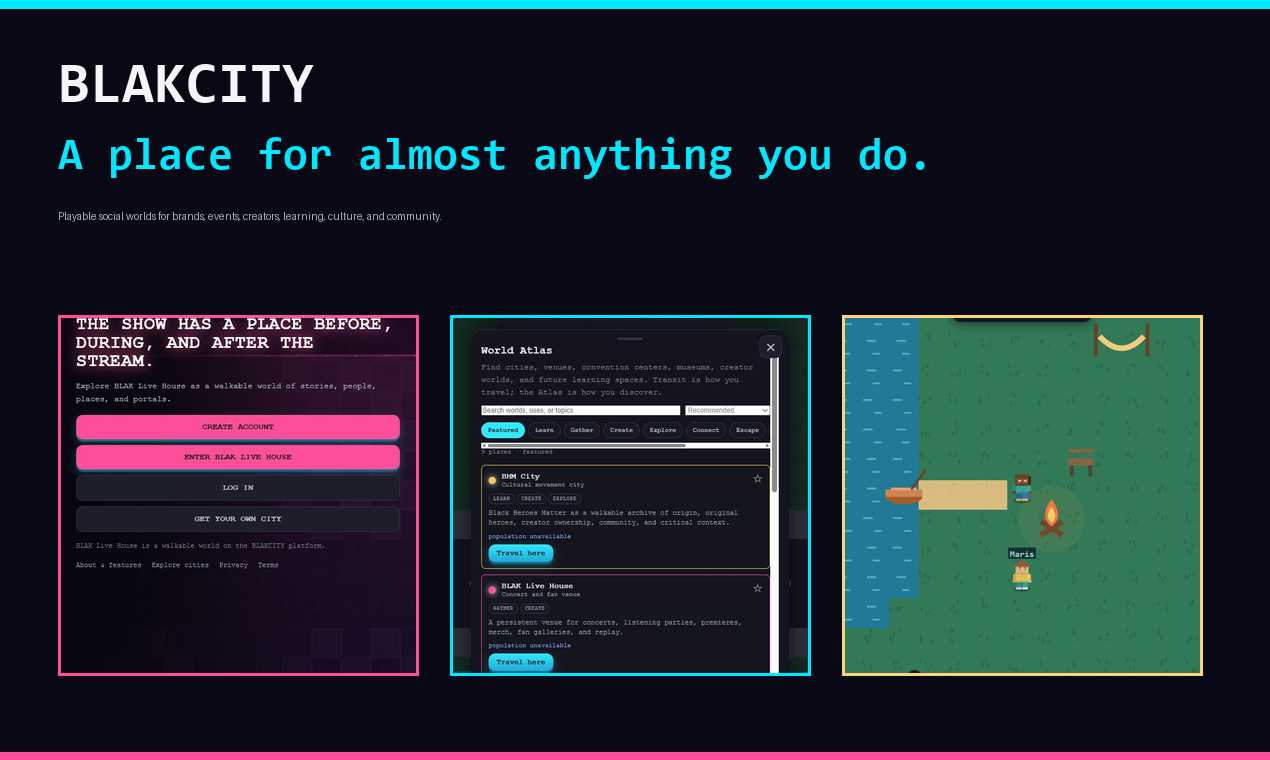 Career City — a playable BLAKCITY world